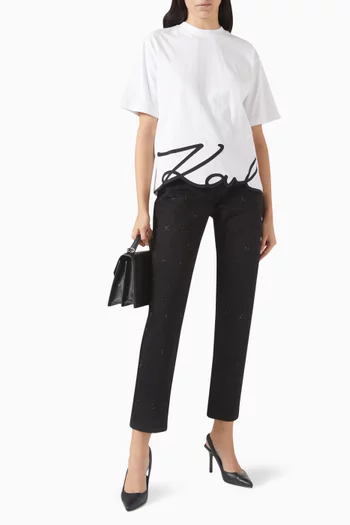 Signature-hem T-shirt in Organic Cotton