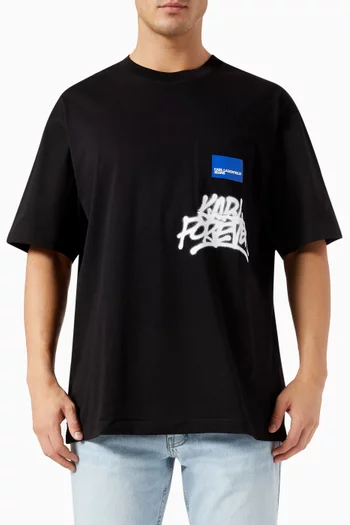 x Crapule2000 KLJ Grafiti T-shirt in Organic Cotton Jersey
