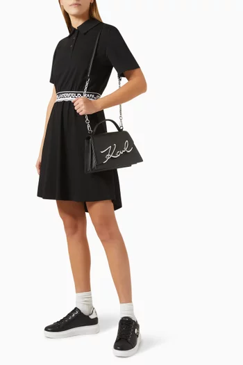 Small Ksignature Crossbody Bag in Leather
