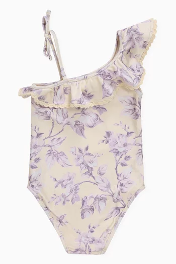 Halliday Trim Frill Swimsuit in Lycra