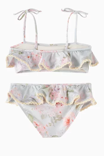 Halliday Trim Frill Bikini Set in Lycra