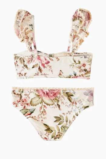 Waverly Trim Frill Bikini Set in Lycra