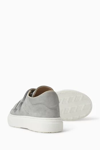 Velcro Strap Sneakers in Suede