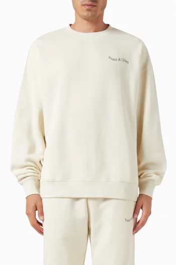 Wordmark Sweatshirt in Cotton