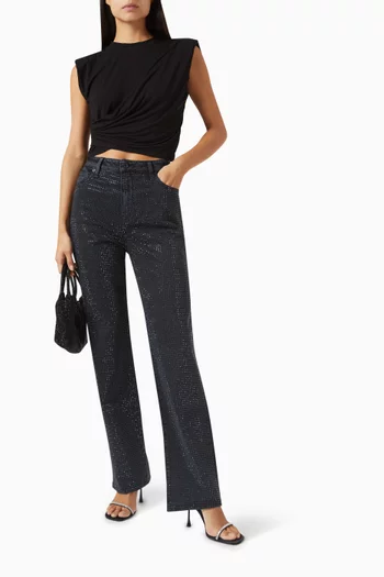 Estelle Wrap Top in Stretch-jersey