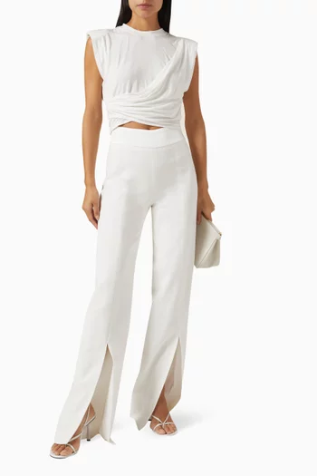 Estelle Wrap Top in Stretch-jersey