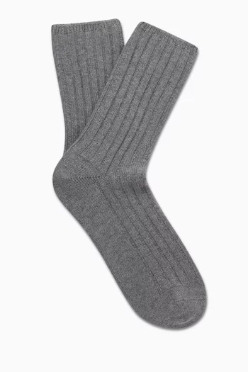 Ribbed Socks in Cotton & Cashmere