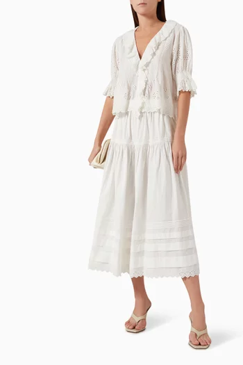 Henri Ruffle Top in Organic Cotton