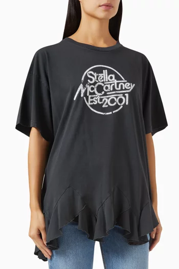Logo-print Oversized T-shirt in Organic Cotton