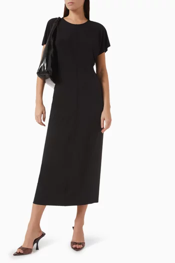 Amanza Midi Dress in Stretch-jersey