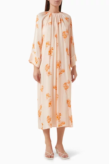 Maggie Floral-print Midi Dress in Viscose