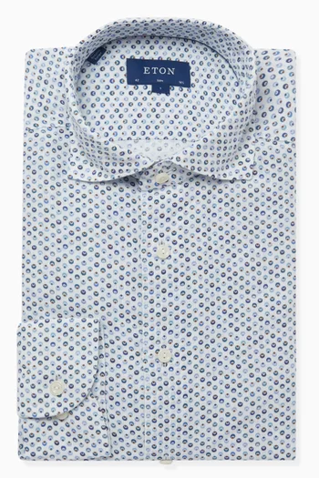 Dotted-print Shirt in Linen