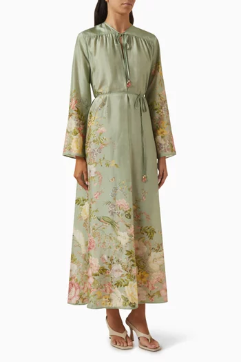 Waverly Billow Maxi Dress in Silk