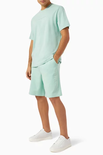 Shadow Embossed Logo Sweat Shorts in Cotton-blend