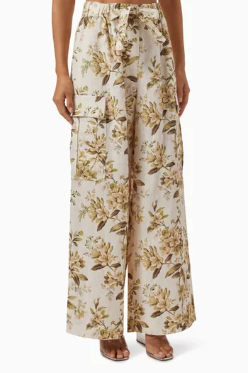 Golden Relaxed Pants in Linen