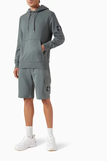 Cargo Jogger Shorts in Cotton-terry