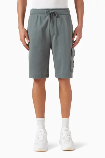 Cargo Jogger Shorts in Cotton-terry