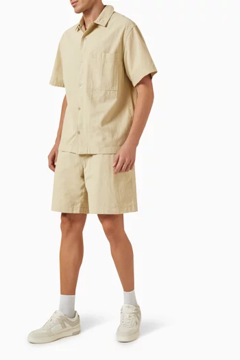 Textured Shorts in Cotton