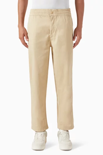 Straight-fit Cropped Pants in Twill