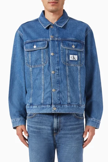 Regular 90's Jacket in Cotton-denim