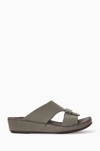 Quadratura Isola Lustre Sandals in Leather