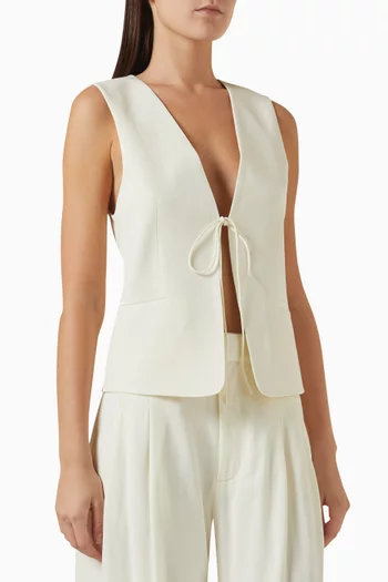Rouleau Vest in Wool Blend