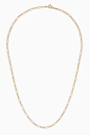 Chic Figaro Chain Necklace in 18kt Gold