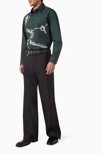 Knight-print Shirt in Silk