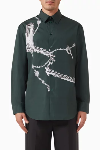 Knight-print Shirt in Silk