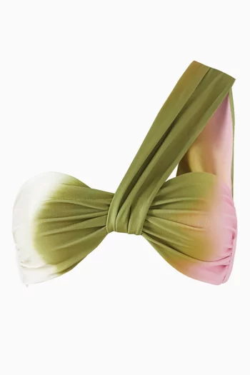 Maple One-shoulder Bikini Top in Lycra