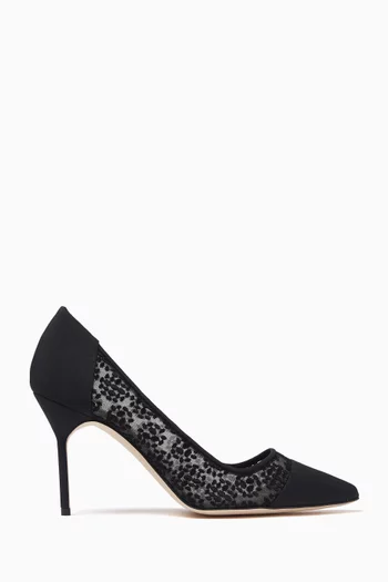 Capcour 90 Pumps in Lace & Nappa