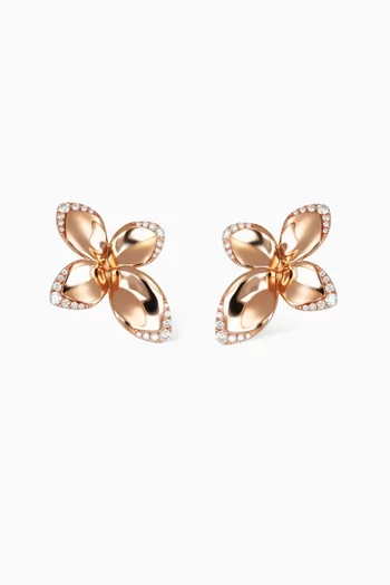 Giardini Segreti Diamond Earrings in 18kt Rose Gold