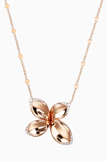 Giardini Segreti Diamond Necklace in 18kt Rose Gold