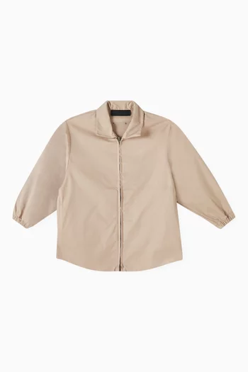 Zip-up Overshirt in Cotton-blend