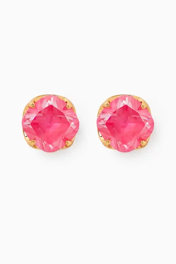 Pop of Joy Spade Floral Earrings in Plated-metal