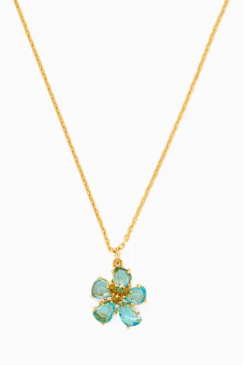 Paradise Flower Pendant Necklace in Plated-metal