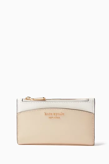 Small Morgan Slim Bi-fold Wallet in Leather