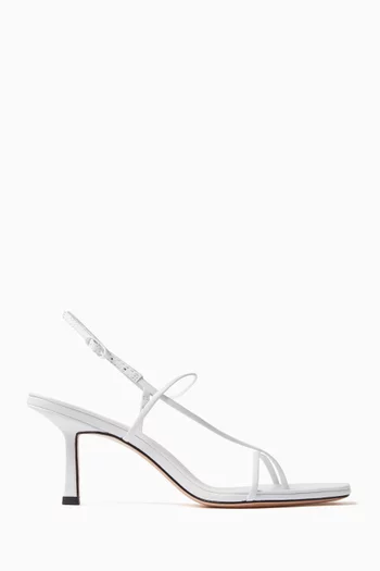 Cross Front 70 Slingback Sandals in Leather