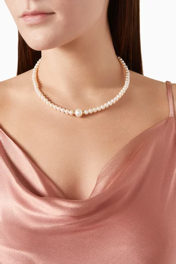 Kiku Freshwater Pearl Necklace in 18kt Gold