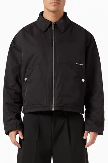 Box Cropped Jacket in Technical Twill