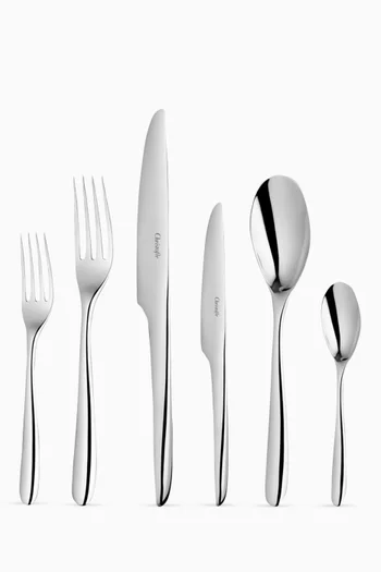 L'Ame 75-piece Flatware Set with Chest in Stainless Steel