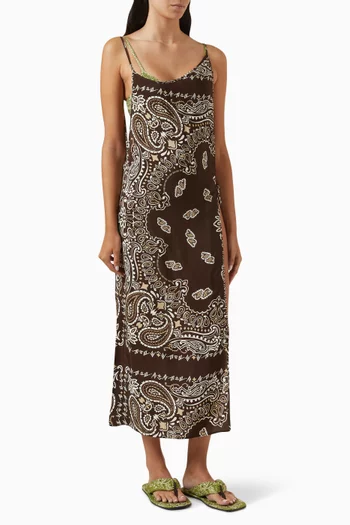 Bandana-print Cover-up Dress in Muslin