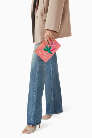 Palm Beach Book Clutch in Silk & Felt