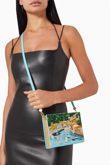 Portofino Book Clutch in Silk & Felt