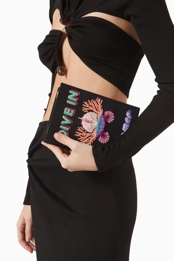 Dive In Book Clutch in Silk & Felt