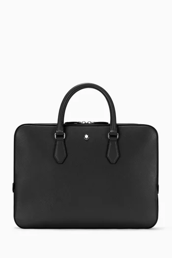 Thin Sartorial Document Case in Leather