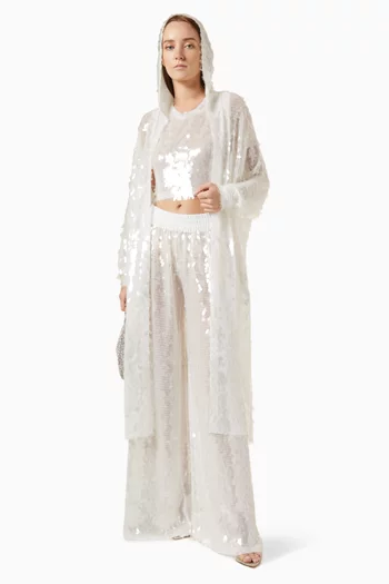 Sequin-embellished Hooded Robe