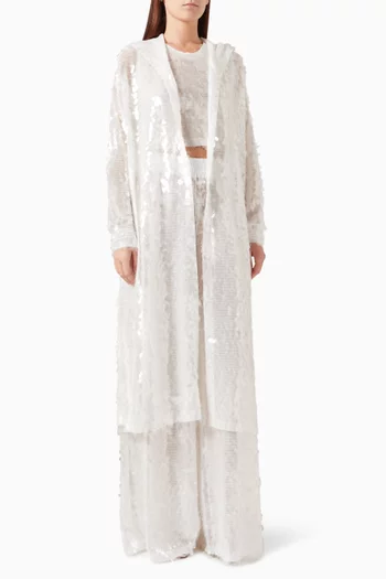 Sequin-embellished Hooded Robe