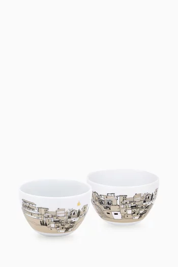 Naseem Condiment Bowls in Porcelain, Set of 2