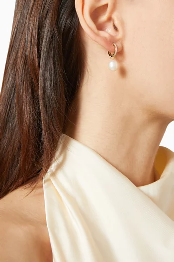 Pearl Drop Earrings in 14kt Gold Vermeil